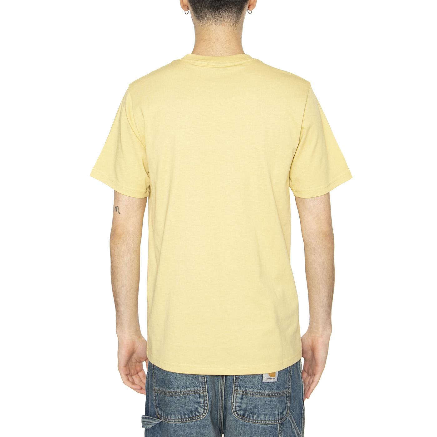 S/S Pocket T-Shirt Air Yellow - Maglietta Girocollo Uomo Gialla I030434.TMXX  CARHARTT WIP 