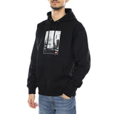 Obey Osaka Foto-Fleece Schwarz – Schwarzer Herren-Hoodie von OBEY
