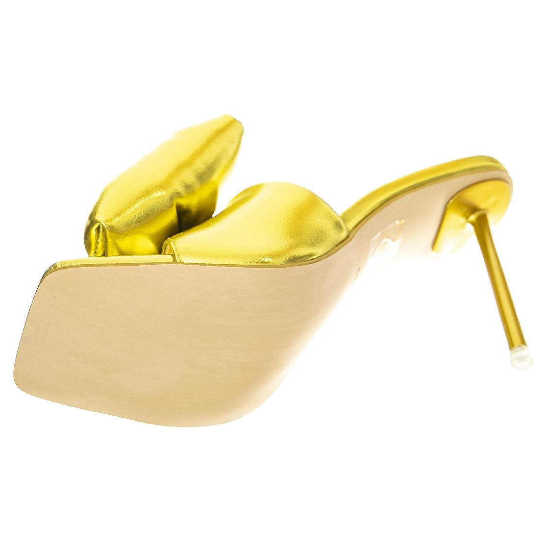 Bow-Down Green Metallic Pu - Sandali con Fiocco Donna Verde Metallizzato JCSJC-932-1-12- GR  JEFFREY CAMPBELL 