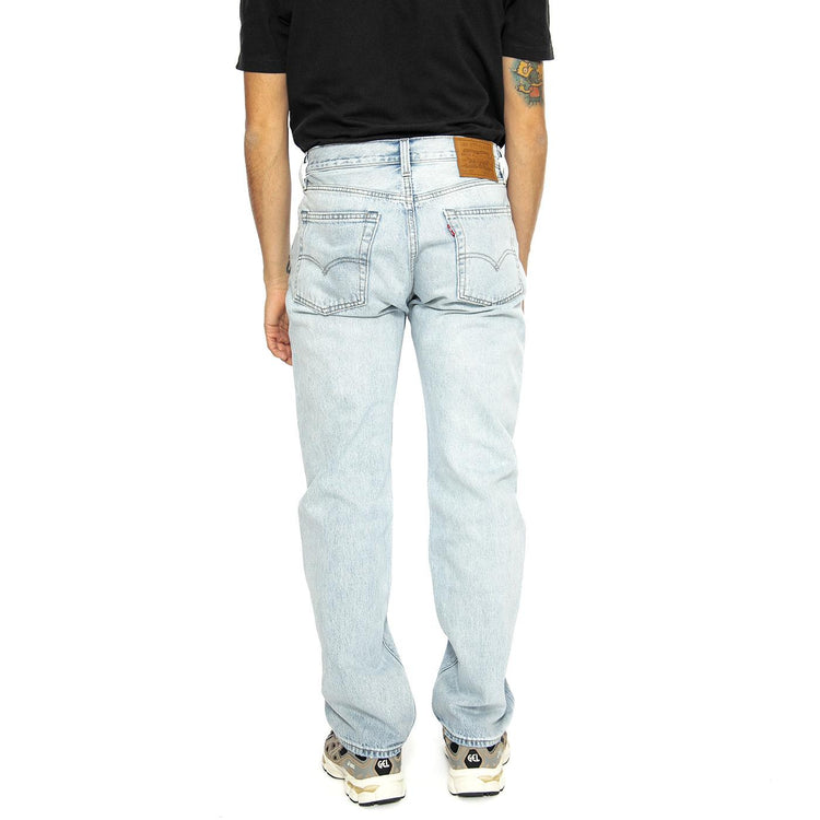 555 Relaxed Straight Baby Blu Essential - Pantaloni Denim Jeans Uomo Blu 000LO-0005 . LEVIS 