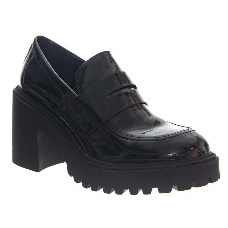 OBSIDIAN - BLACK PATENT - Mocassini con Tacco Alto Donna Vernice Nera SM-OBSI01S1 . STEVE MADDEN 