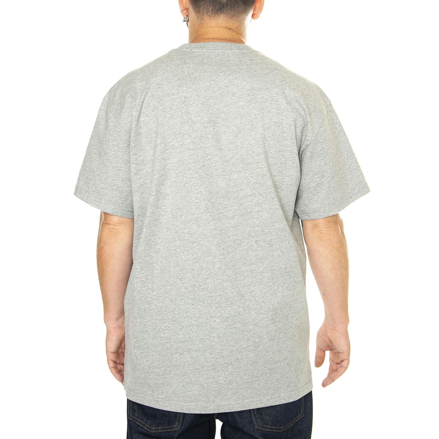 S/S Chase T-Shirt Grey / Gold - Maglietta Girocollo Uomo Grigia I026391-381  CARHARTT WIP 
