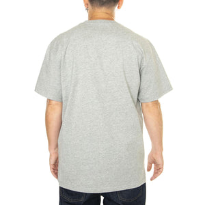 S/S Chase T-Shirt Grey / Gold - Maglietta Girocollo Uomo Grigia I026391-381  CARHARTT WIP 