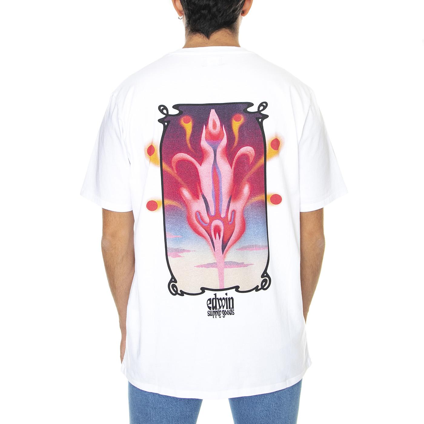 Hano Noshita Ts White - Maglietta Girocollo Uomo Bianca I031894.02.67.  EDWIN 