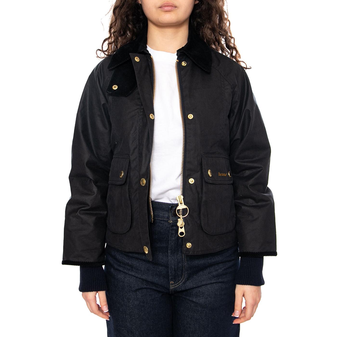 Cropped Beadnell Wax Jacket Navy / Classic - Giacca Donna Blu LWX1403 NY92 BARBOUR 