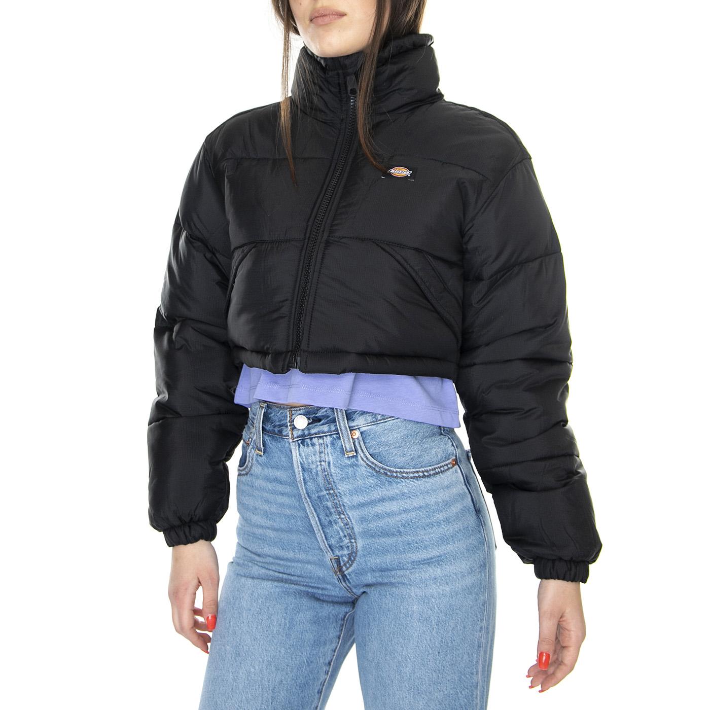 Alatina Cropped Black - Giacca Estiva Donna Nera DK0A4XR8BLK1  DICKIES 