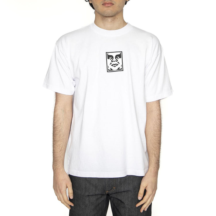 Icon Heavyweight Tee White - Maglietta Girocollo Uomo Bianca 166913013-WHT  OBEY 