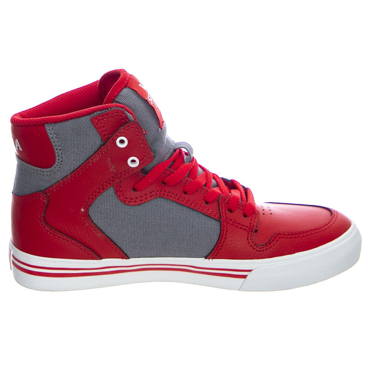 Kids Vaider Cornerstone 614 Sneakers - Red / Dark Grey / White - Scarpe Profilo Alto Bambino Rosse / Grige 58201-614-M-614  SUPRA 