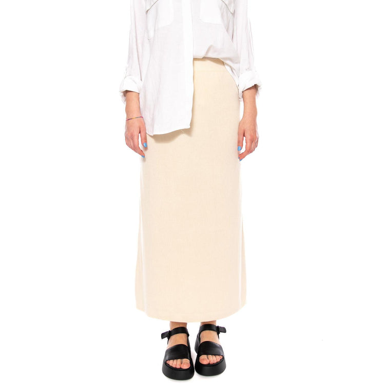 FALDA LARGA BLANCA ECRU - Gonna Lunga Donna Ecrù 61W/10806 ECR WILD PONY 