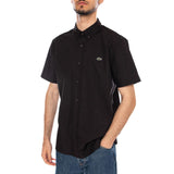 KURZARMHEMD SCHWARZ - Schwarzes Kurzarmhemd für Herren LACOSTE
