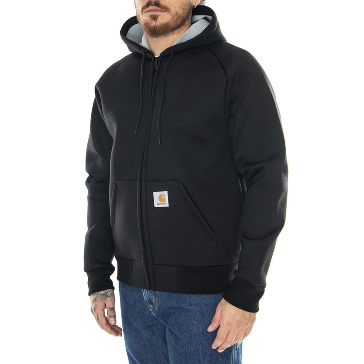 Car-Lux Hooded Jacket Black / Grey - Giacca Invernale Uomo Nera I032935.0GLXX . CARHARTT WIP 