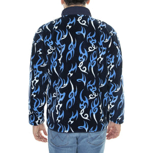 Static Polar Fleece Navy Sweat - Felpa Uomo Blu / Multicolore FL00213-NAVY  HUF 