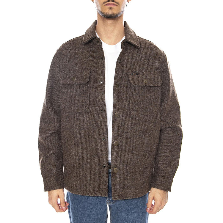 Overshirt Brwon Jaspe - Giacca Sovracanicia Uomo Marrone 112371313  LEE 