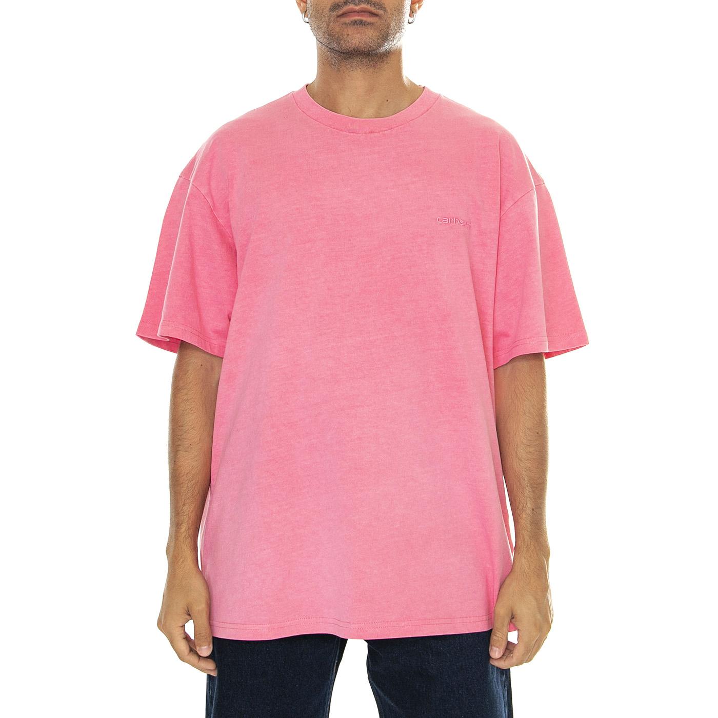S/S Duster Script T-Shirt Charm Pink garment dyed - Maglietta Girocollo Uomo Rosa I033622.29PGD  CARHARTT WIP 