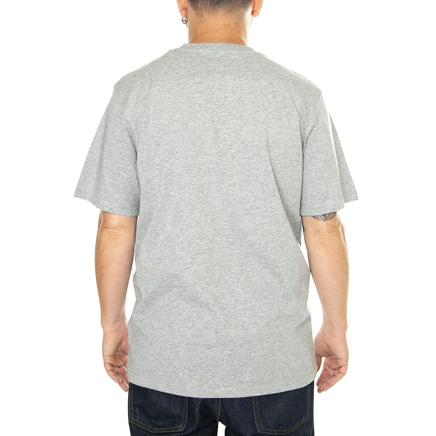 S/S Pocket T-Shirt Grey Heather - Maglietta Girocollo Uomo Grigia I030434.V6XX  CARHARTT WIP 