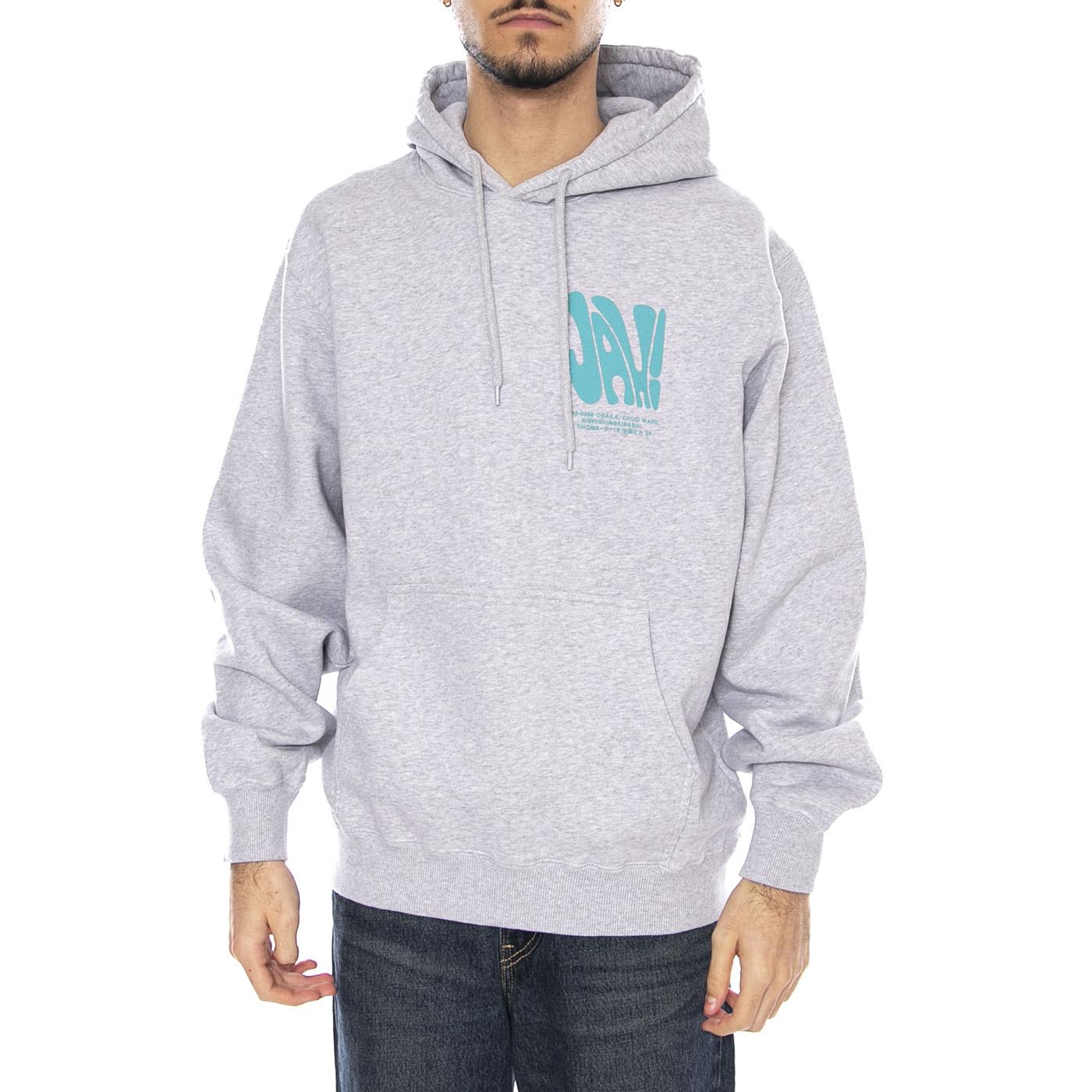 United We Stand Hoodie Sweat -- Felpa Uomo Cappuccio Grigia I036409. DF.67 EDWIN 