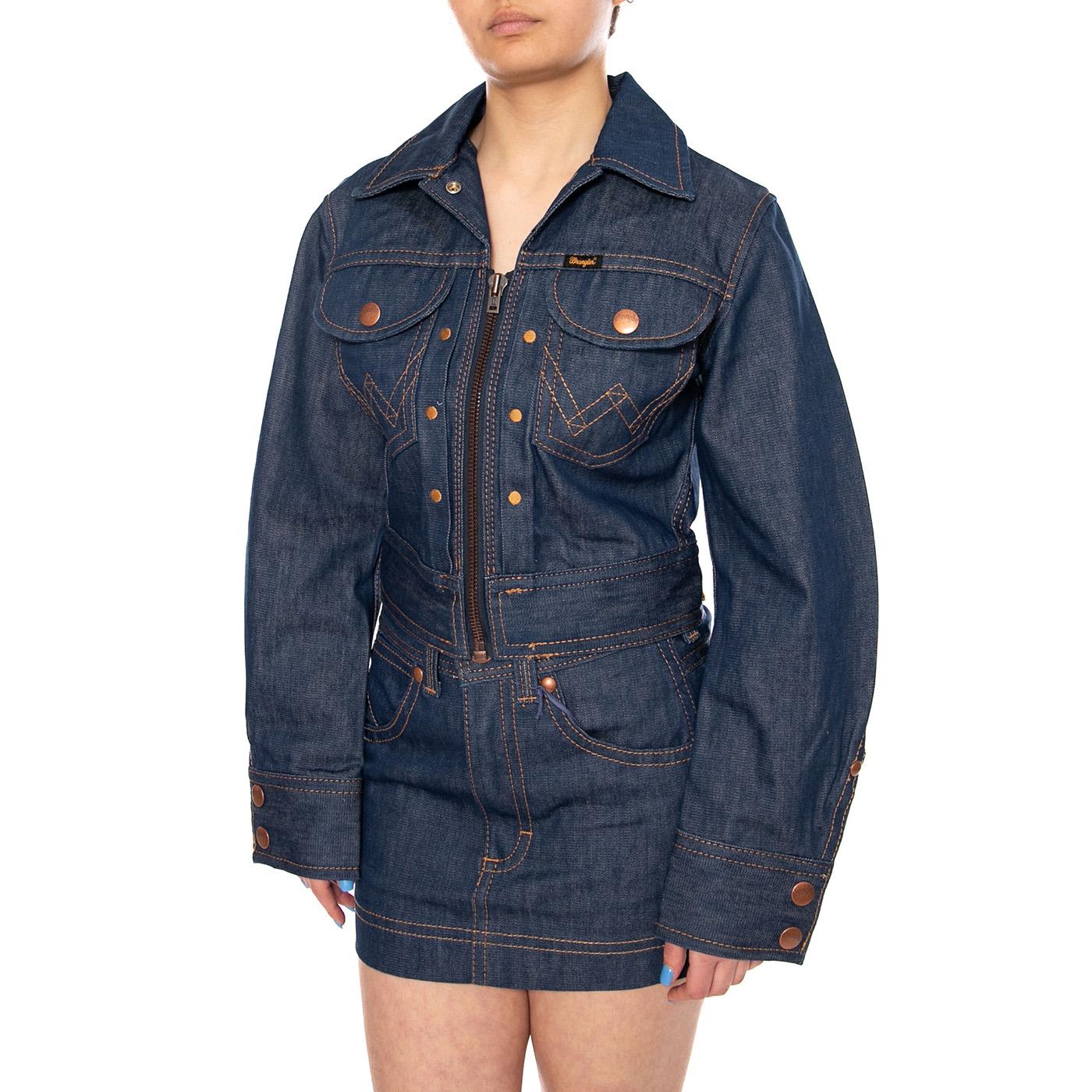 SUPER WRANGLER JACKET RAW BLUE - Giacca Denim Jeans Donna Blu 112378310 BL WRANGLER 