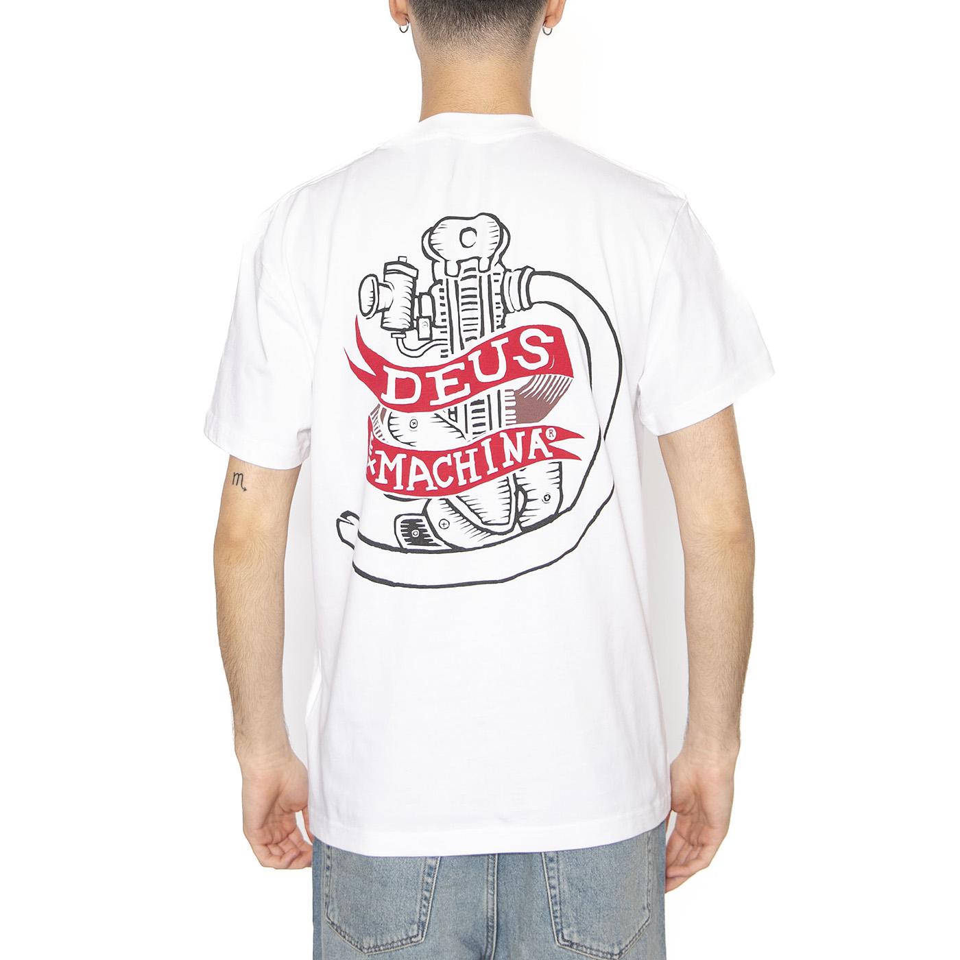 Jailer Sappy Tee White - Maglietta Girocollo Uomo Bianca DMP251209C_WHT  DEUS EX MACHINA 