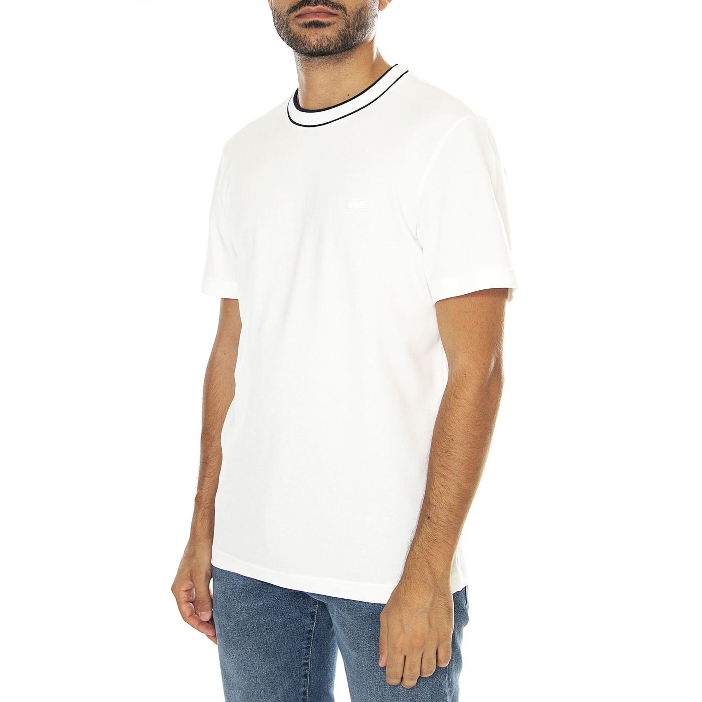 T-Shirt TH8174-70V - Maglietta Girocollo Uomo Bianca TH8174-70V  LACOSTE 