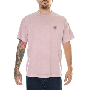 S/S Vista T-Shirt Glassy Pink / Garment Dyed - Maglietta Girocollo Uomo Rosa I030780.1NJGD  CARHARTT WIP 
