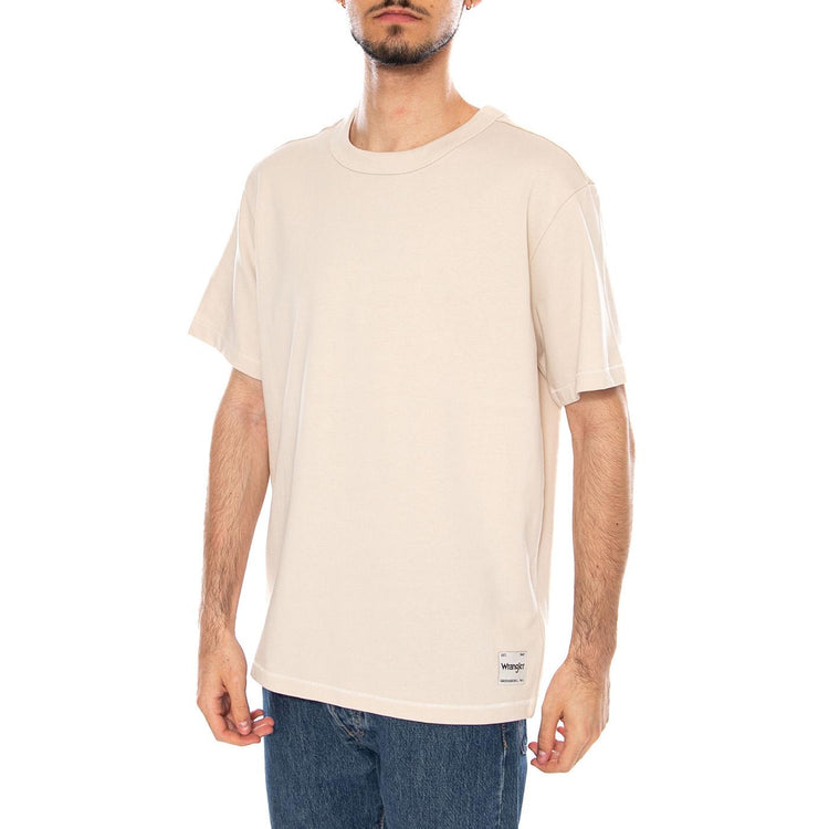 SS Solid Tee Vintage White - Maglietta Girocollo Uomo Bianca 112357430 WHT WRANGLER 