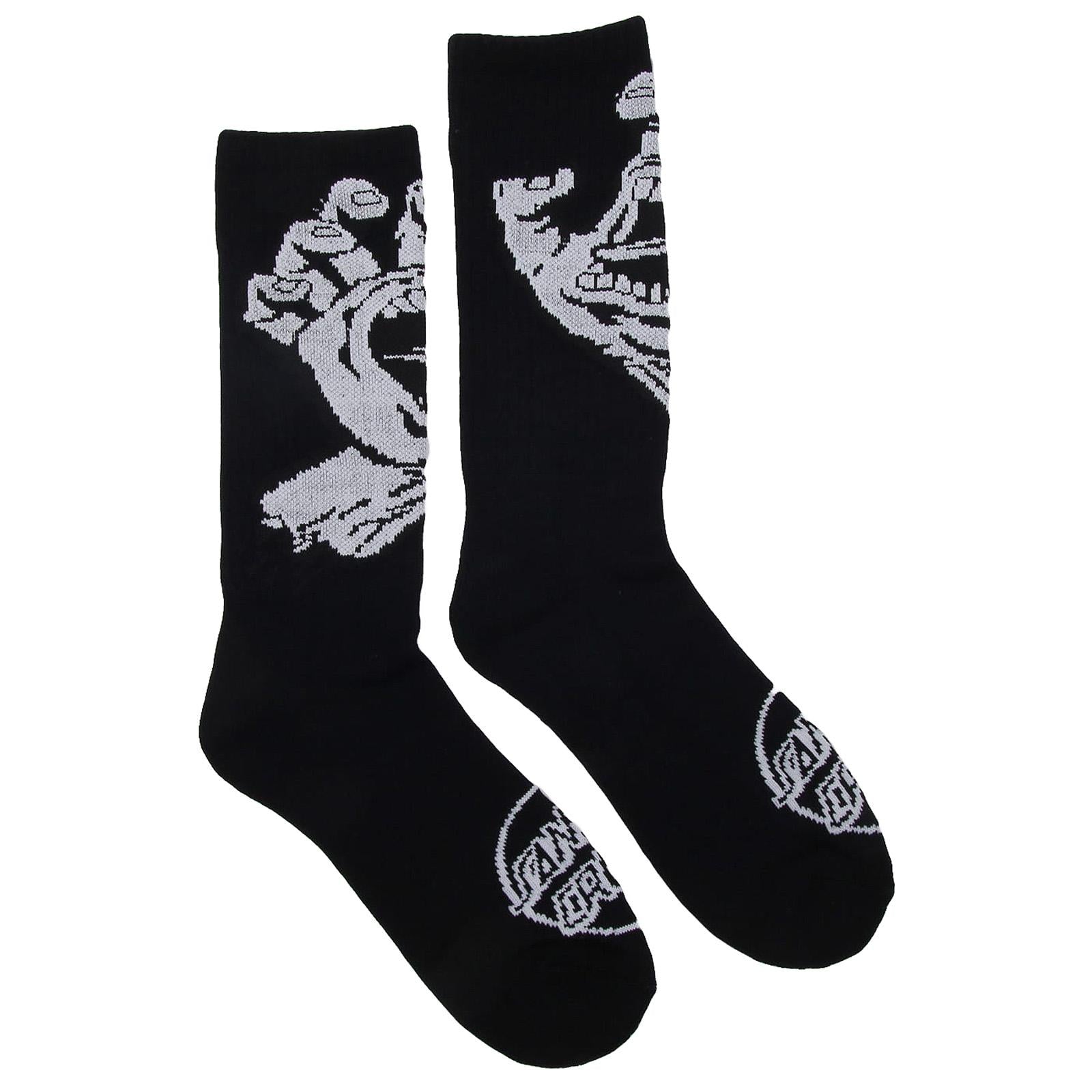 Screaming Hand Mono Black Socks ONE SIZE SHMSB  SANTA CRUZ 
