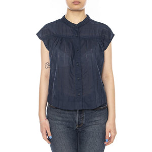DROP SHOULDER SHIRT NAVY - Top Donna Blu 112378148 BL WRANGLER 