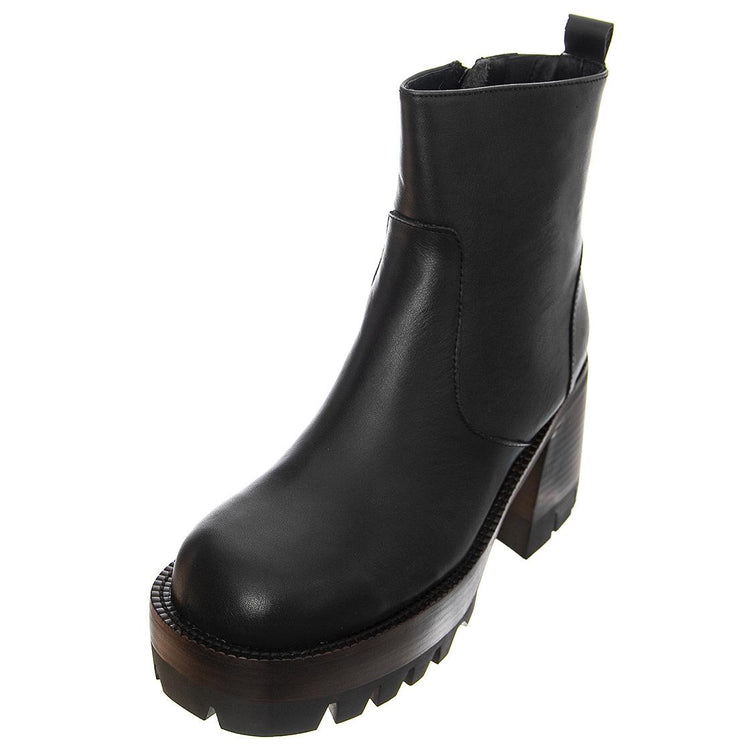 Womens Quavo Crinkle Black Ankle Boots JCS36JC120-BLKL  JEFFREY CAMPBELL 