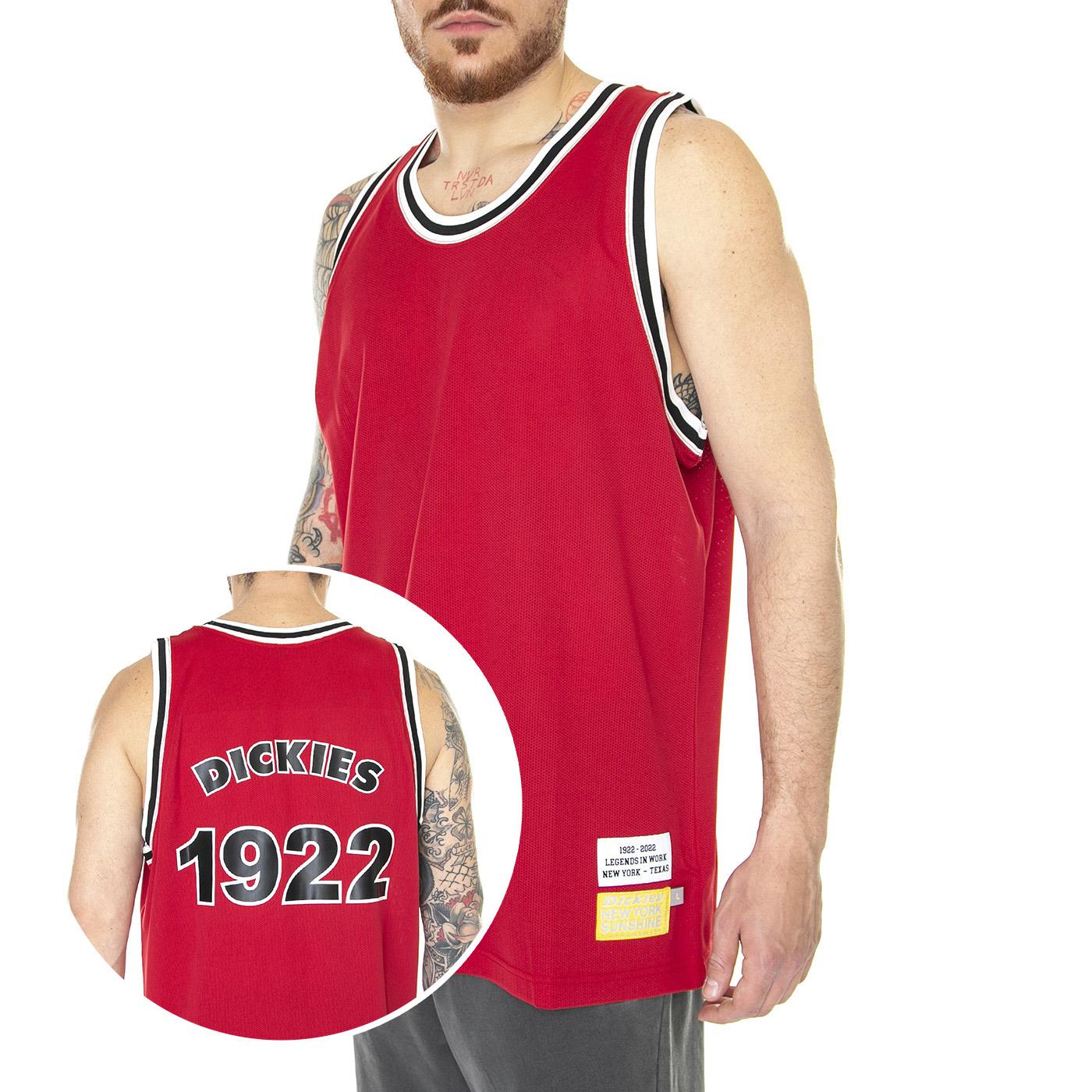 NYS Basketball Jersey English Red - Canotta Uomo Rossa DK0A4Y45ER01  DICKIES 