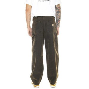 OG Single Knee Pant Black / Deep H Brown /stone washed - Pantaloni Uomo Marroni I032360.1TS06  CARHARTT WIP 