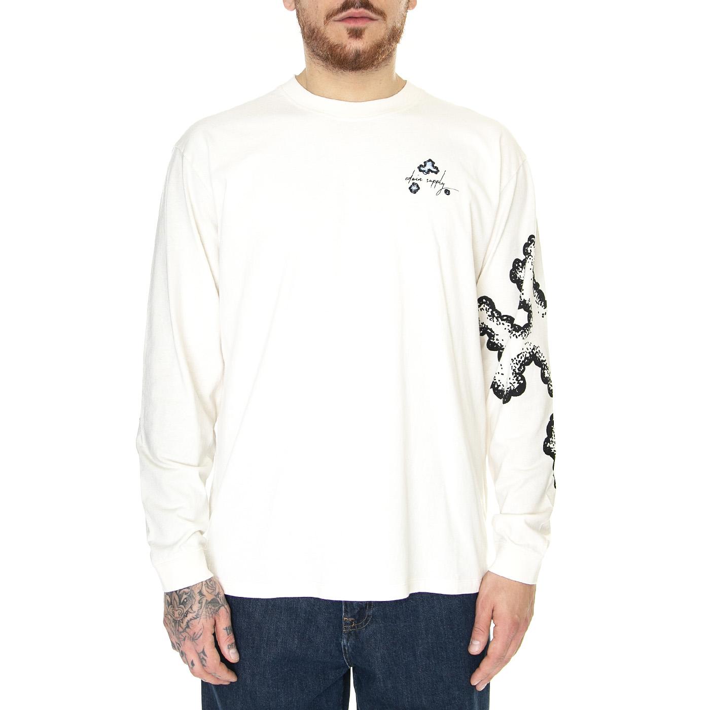 Kumo TS LS Whisper White - Maglietta Maniche Lunghe Uomo Bianca I031908.WHW.67.  EDWIN 
