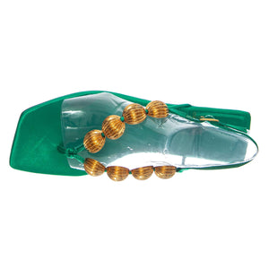 YUCATAN GREEN SATIN GOLD - Sandalo Donna Verde JCSJC-1119-3-5-GRNST . JEFFREY CAMPBELL 