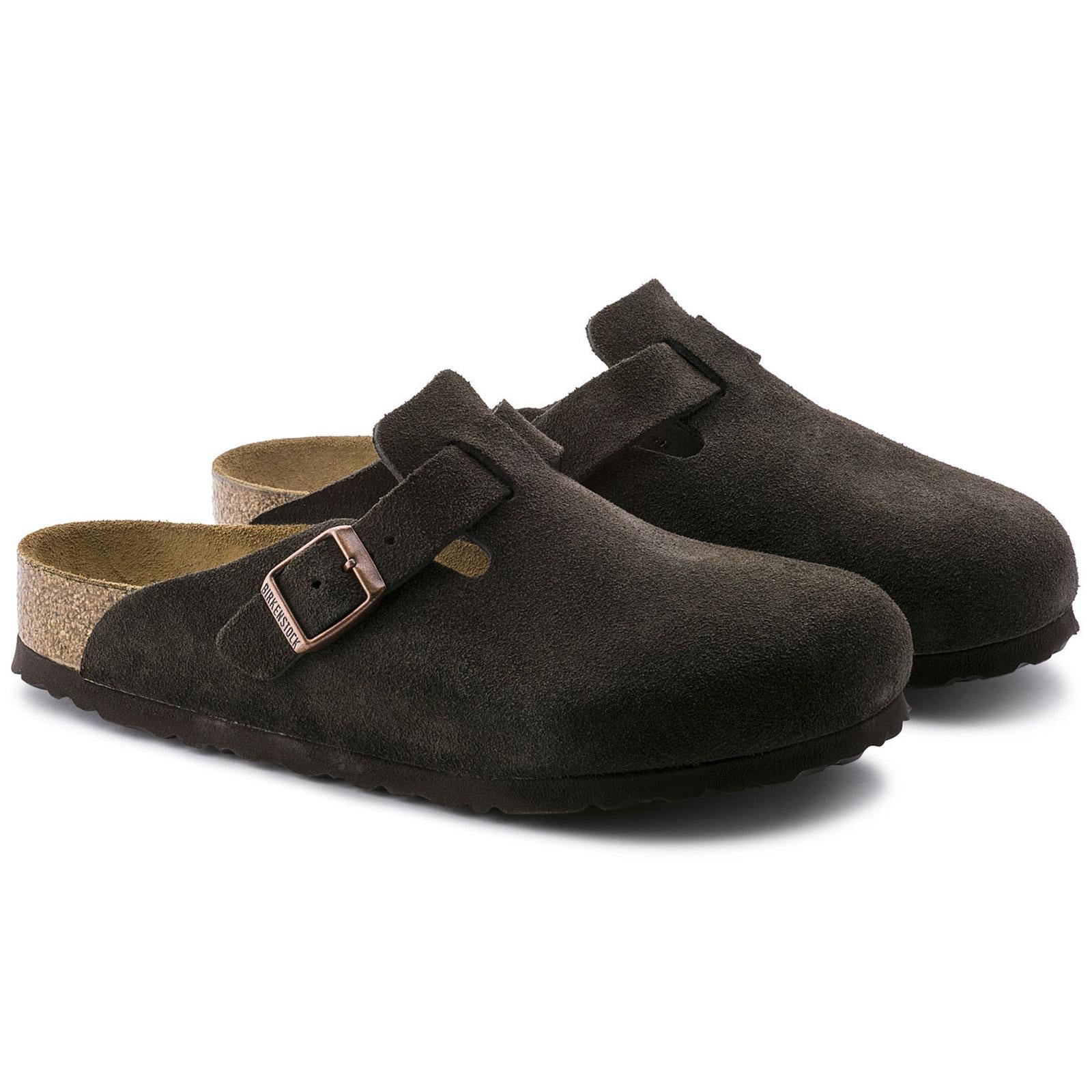 Mens Boston Soft Footbed Mocha Brown Sandals - Narrow Fit 660463  BIRKENSTOCK 