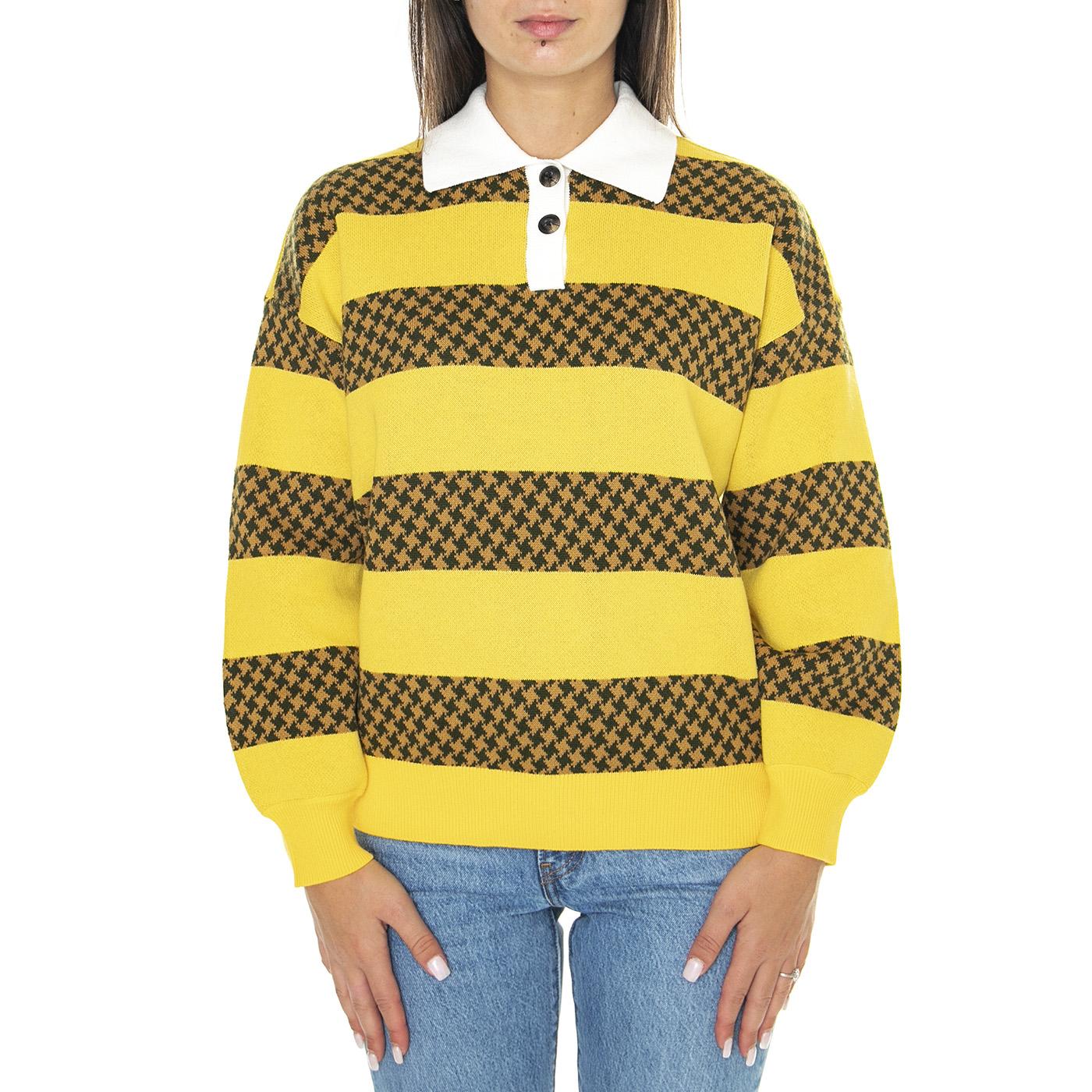 Obey Charlie Sweater Banana Cream Multi - Maglione Donna Multicolore 251000116-BAN  OBEY 