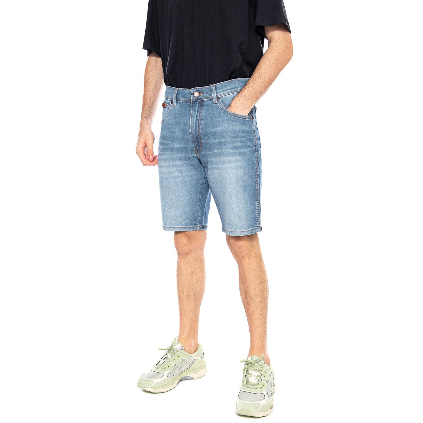 TEXAS SHORTS LIGHT WASH - Bermuda Denim Jeans Uomo Blu 112378706 BL WRANGLER 
