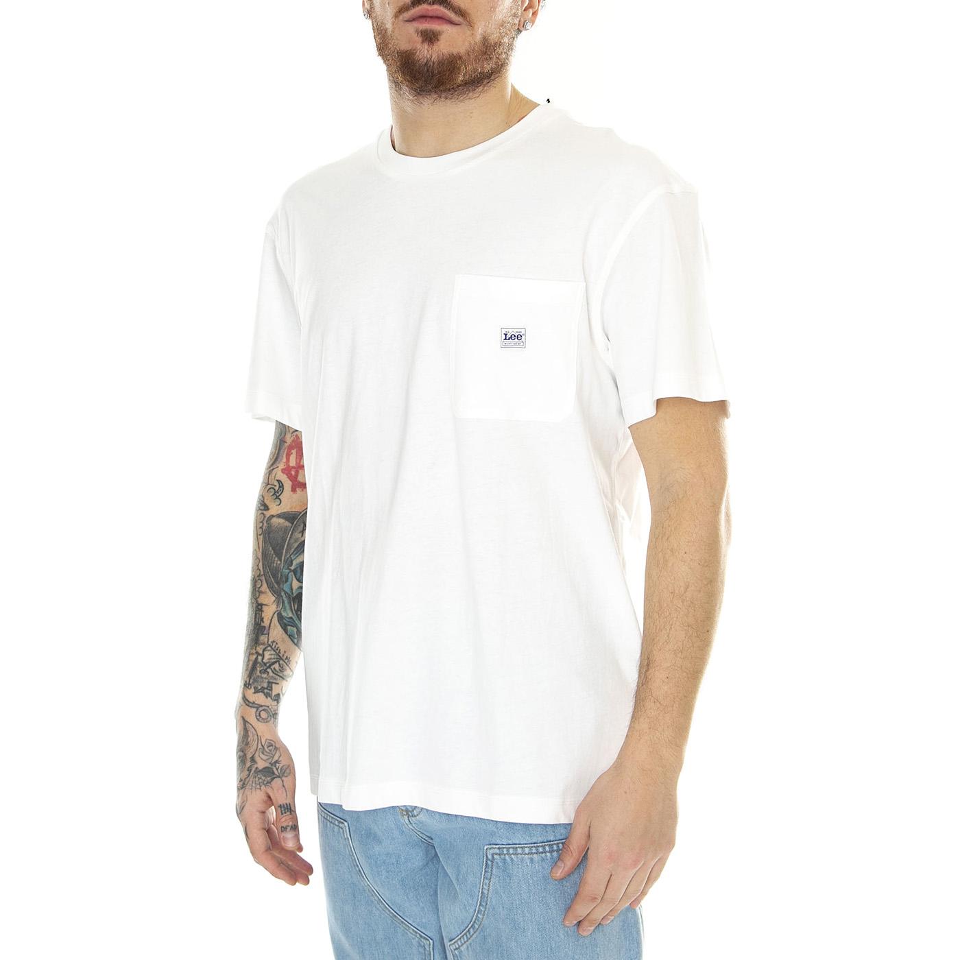 WW Pocket Tee Ecru - Maglietta Girocollo Uomo Bianca 112342988  LEE 