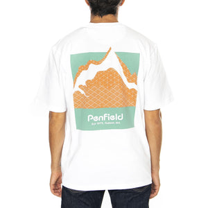 Mountain Back Print T-Shirt Bright White - Maglietta Girocollo Uomo Bianca PFD0494-002  PENFIELD 