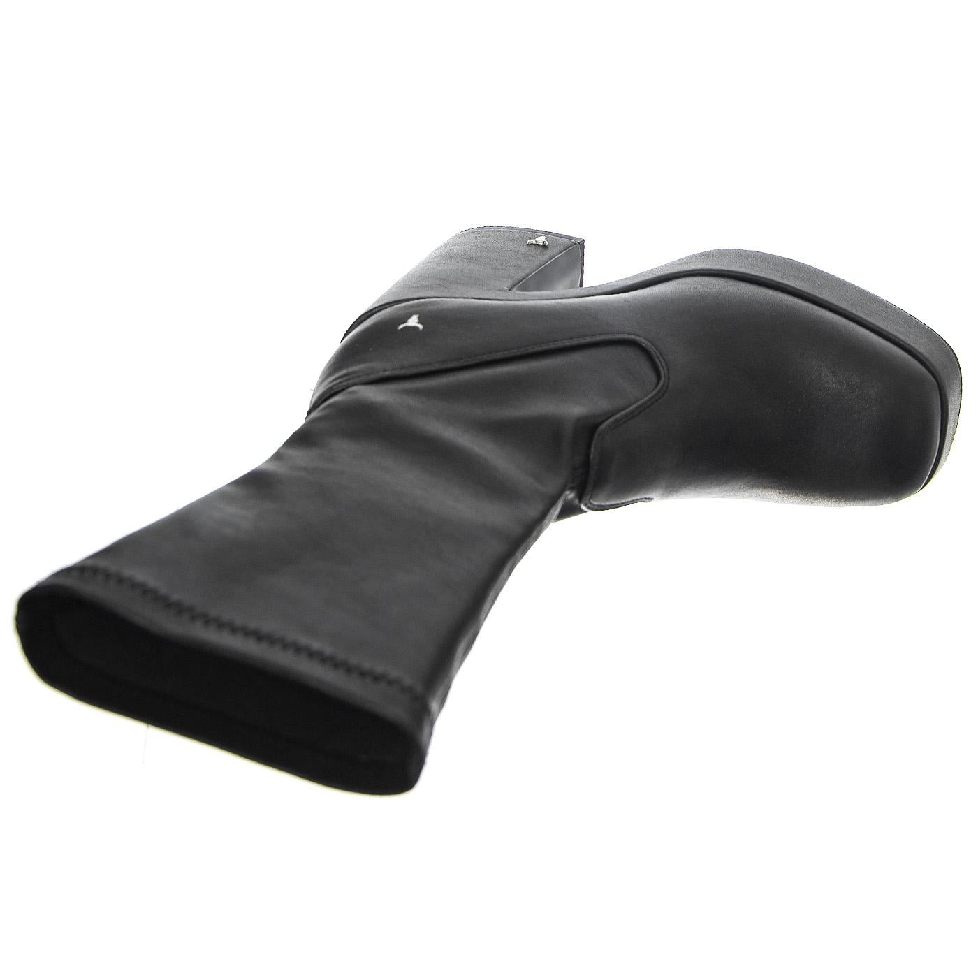HIDDEN BLACK STRETCH PU - Stivaletti alla Caviglia Donna Neri WSSHIDDEN-BLK . WINDSOR SMITH 