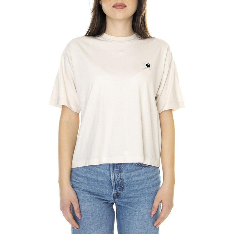 W' S/S Nelson T-Shirt Natural Garment Dyed - Maglietta Girocollo Donna Beige I029647-05GD  CARHARTT WIP 