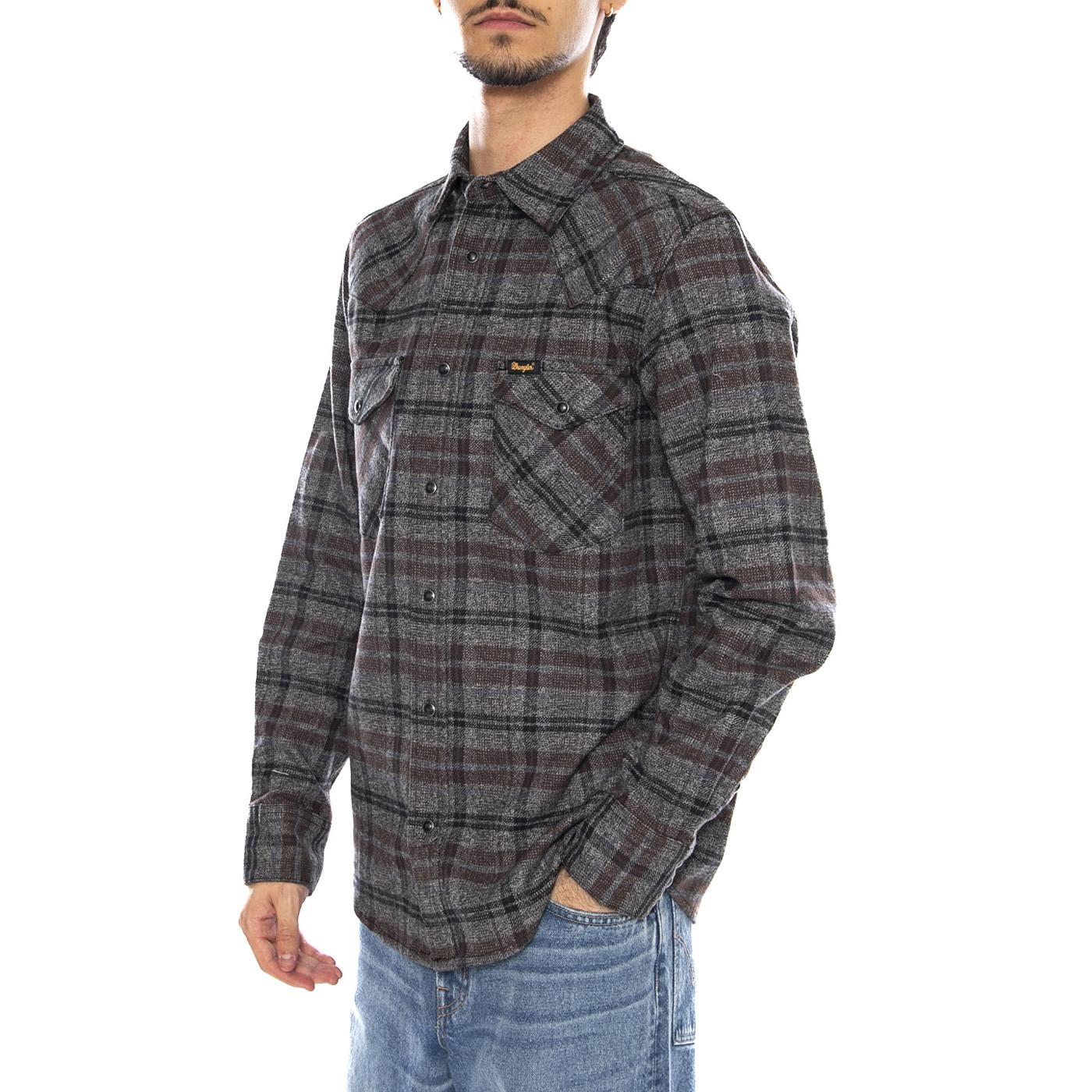 Western Shirt Reach Black - Camicia Uomo Multicolore 112371526  WRANGLER 