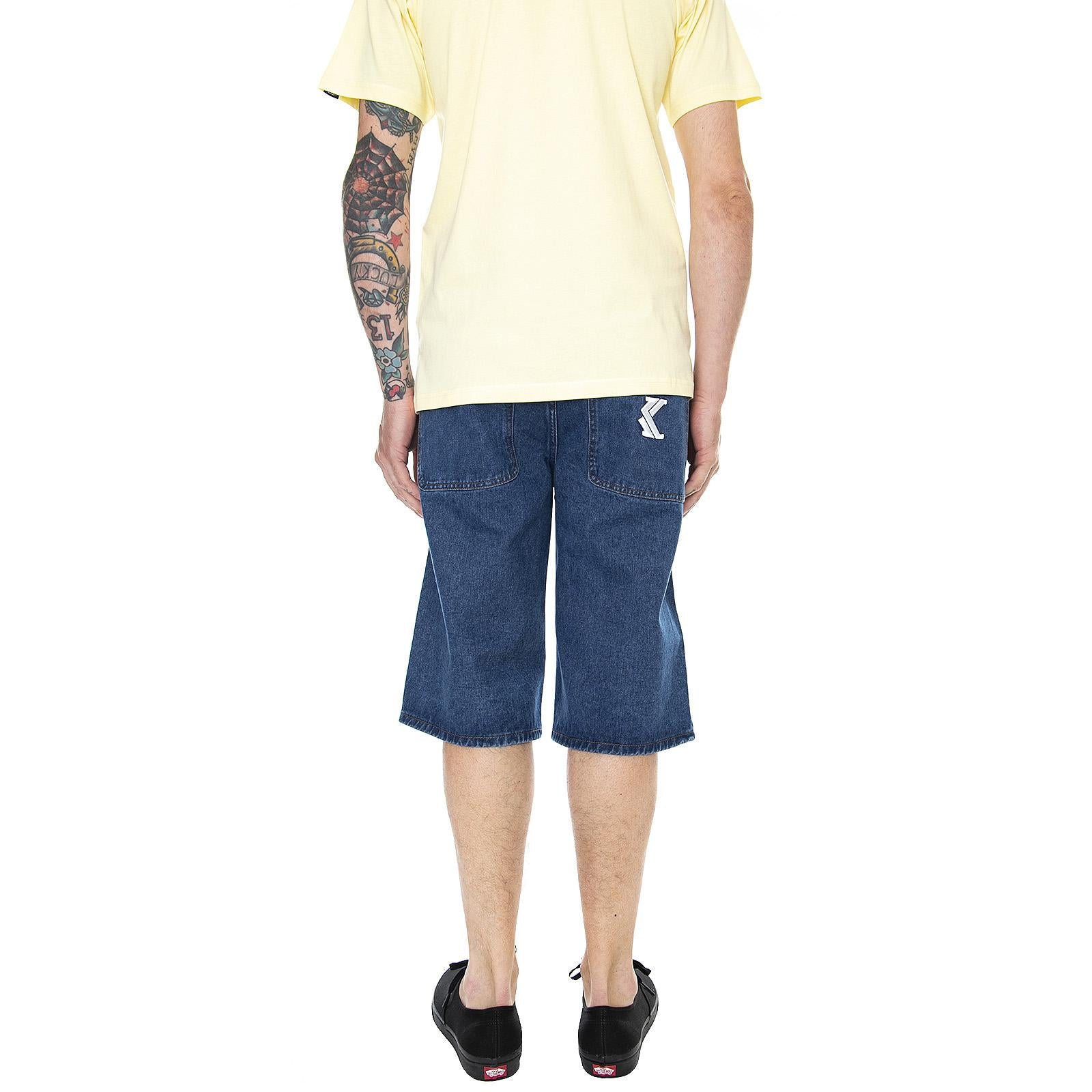 KK Denim Shorts - Blue - Bermuda Denim Jeans Uomo Blu KRCKKMQ12038 . KARL KANI 