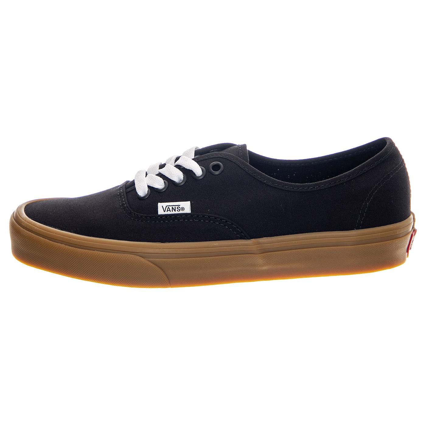 Authentic Black / Gum - Scarpe Stringate Profilo Basso Uomo Nere VN0009PVB9M1  VANS 