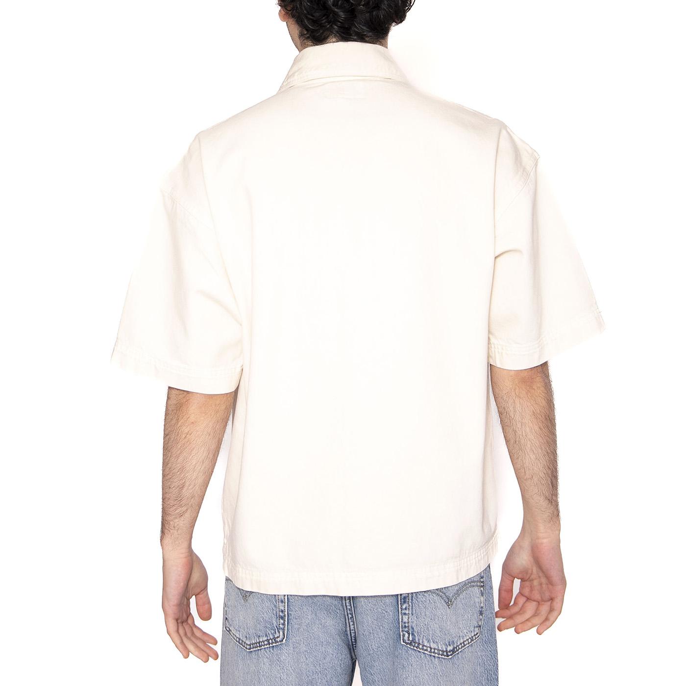 SS CJ Overshirt Ecru - Camicia Maniche Corte Uomo Bianca 112362900  WRANGLER 
