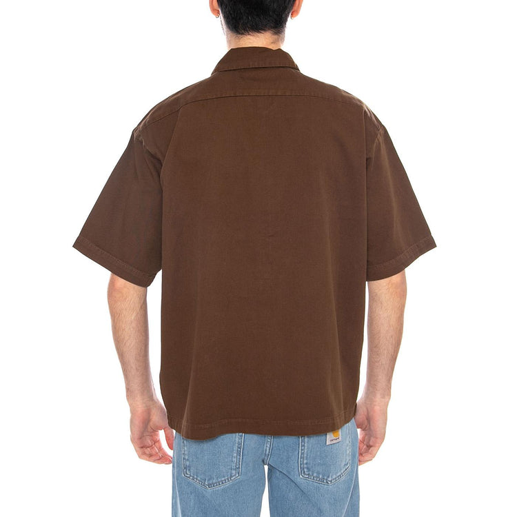 247 GD Work Shirt SS Brown - Camicia Maniche Corte Uomo Marrone DK0A88N9 0TB DICKIES 
