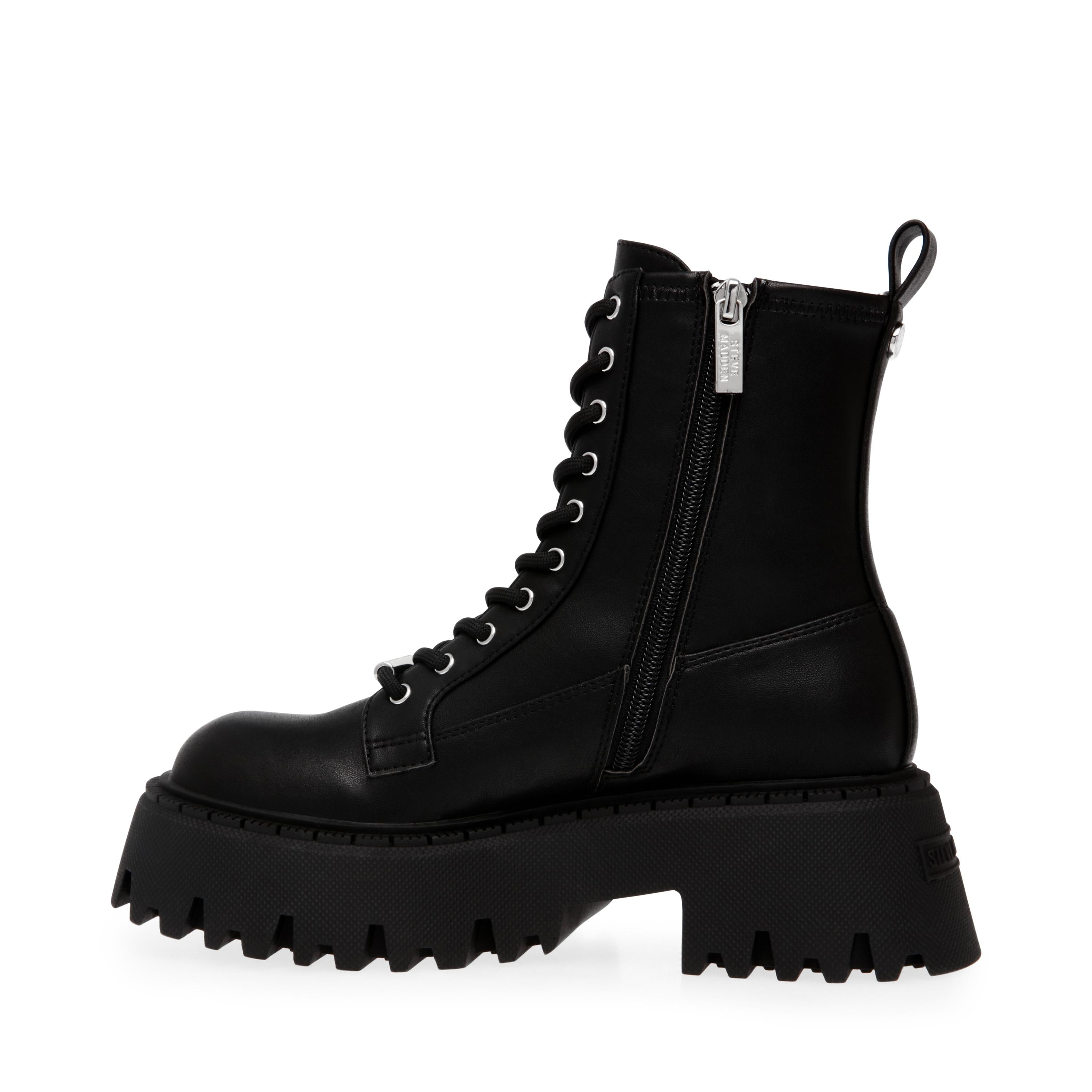 Over-Ride Black - Stivaletti Stringati Donna Neri SMSOVER-RIDE-1  STEVE MADDEN 
