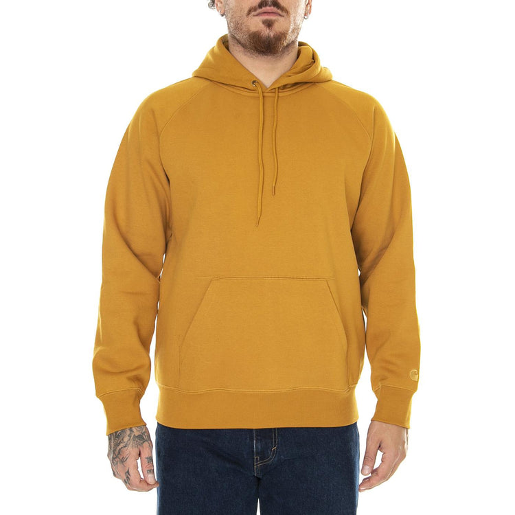 M' Hooded Chase Sweat Buckthorn / Gold - Felpa con Cappuccio Uomo Giallo Ocra I026384.1QZXX  CARHARTT WIP 