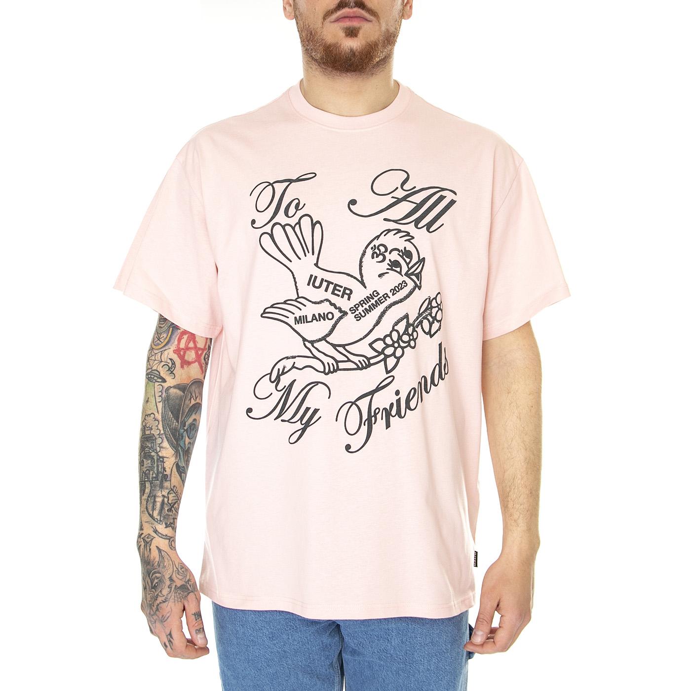 To All My Freinds Tee Pink - Maglietta Girocollo Uomo Rosa 23SITS82-PINK  IUTER 