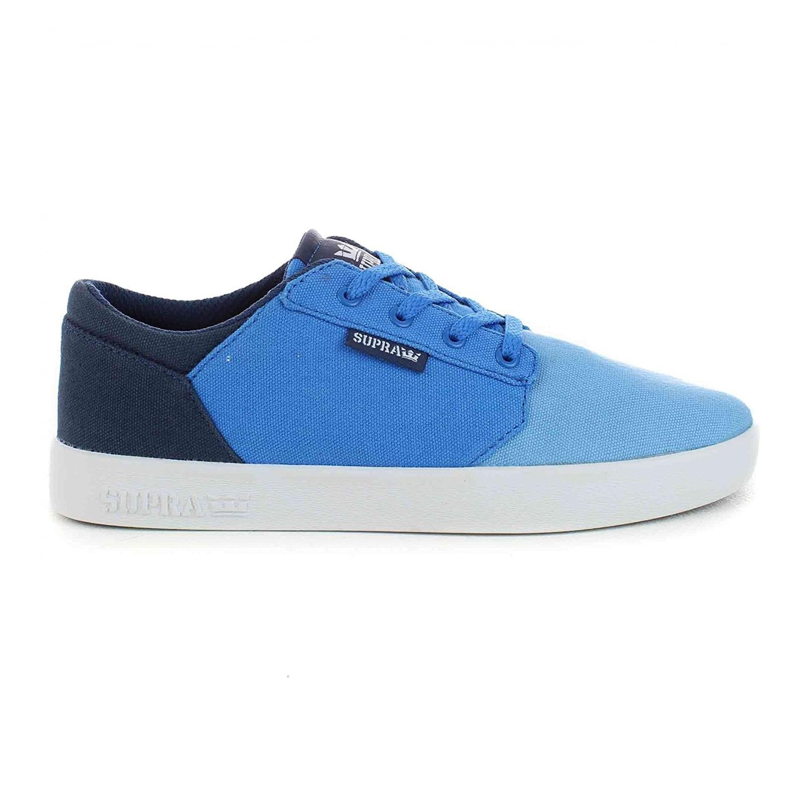 Yorek -  Scarpe Profilo Basso Bambino / Bambina Blu / Bianche 58228-429-M-429  SUPRA 