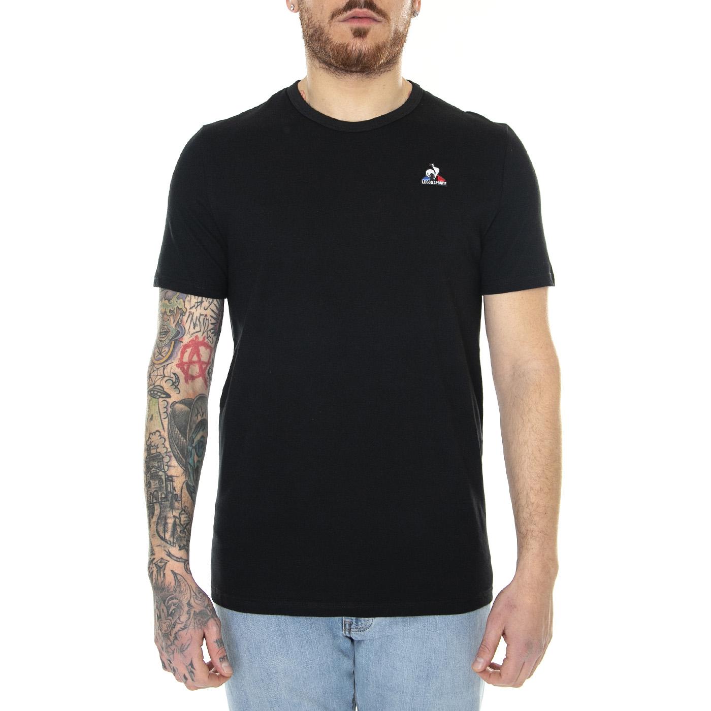Essential Tee Black - Maglietta Girocollo Uomo Nera 2120199  LE COQ SPORTIF 