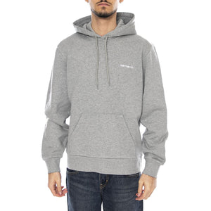 Hooded Script Embroidery Sweat -- Felpa Uomo Cappuccio Grigia I035392.00DXX . CARHARTT WIP 